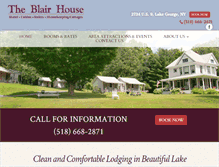 Tablet Screenshot of lakegeorgeblairhouse.com